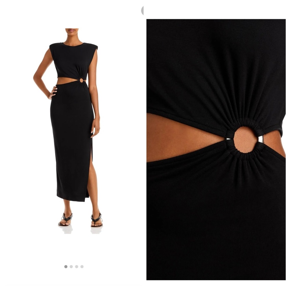 Fore Women's Cut Out Midi Dress - Black - Size S-M